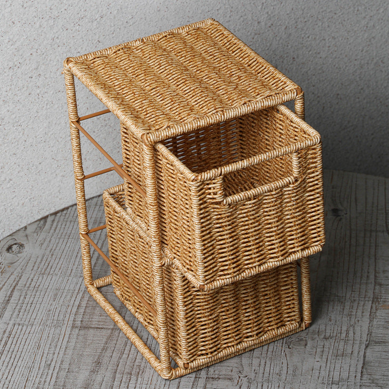 Multi-Tiered Woven Storage Organizer Skanto