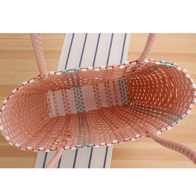 Braided shopper with colorful design Skanto
