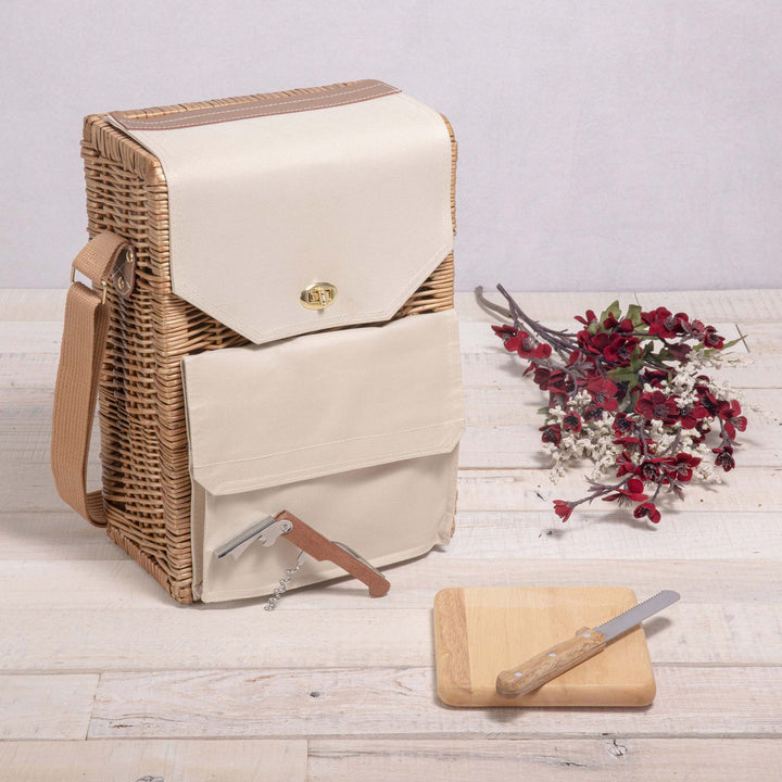 Kvinnes Elegant Picknickkurv med Praktiske Rom Skanto