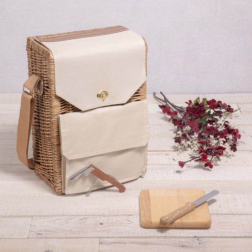Kvinnes Elegant Picknickkurv med Praktiske Rom Skanto