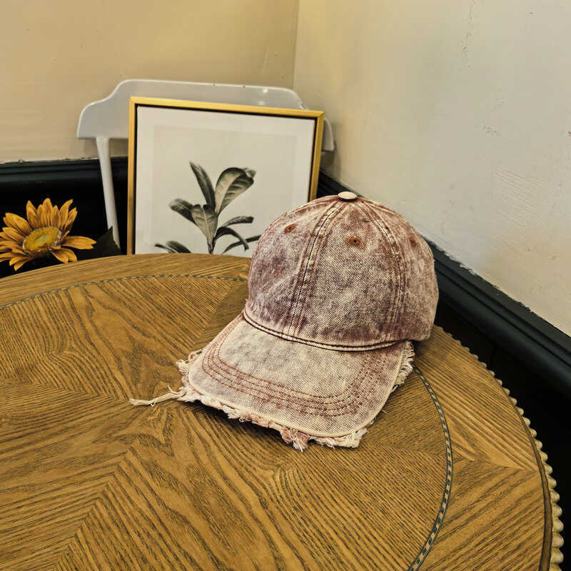 Herre Slitt Denim Baseball Cap Skanto 1784270742