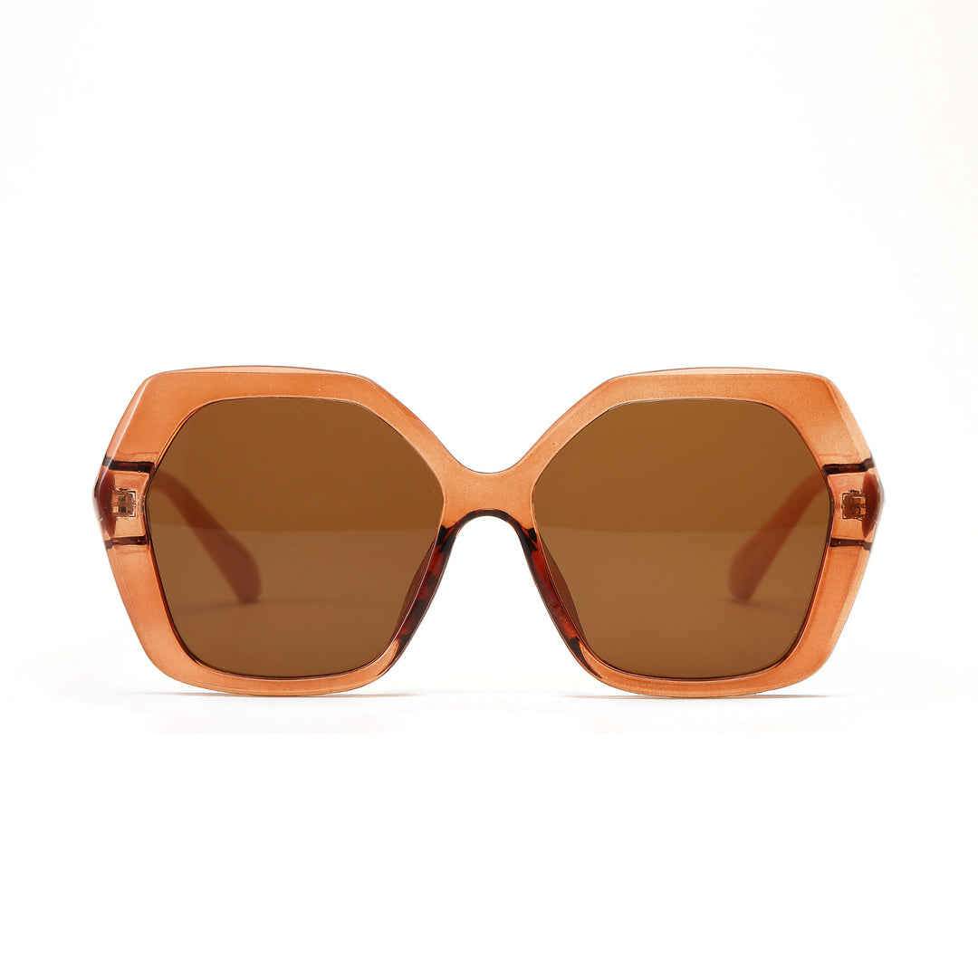 Dame geometrisk solbrille med iøynefallende design Skanto