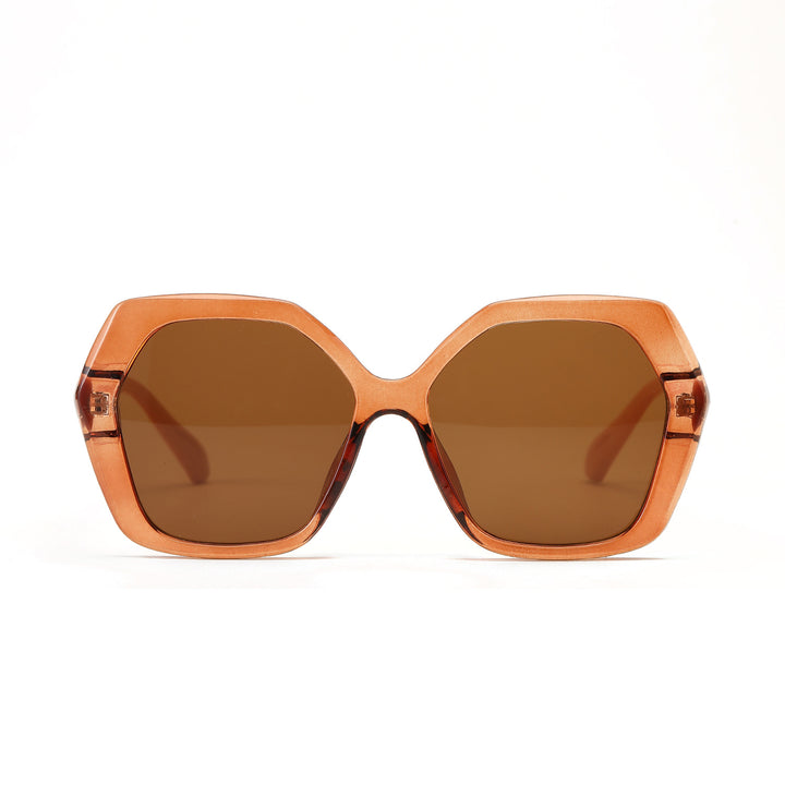 Dame geometrisk solbrille med iøynefallende design Skanto