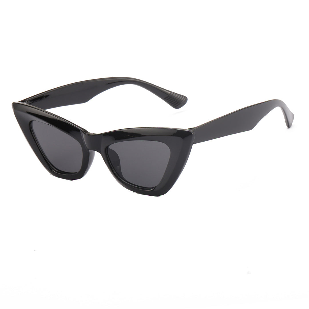 Dame Cat-Eye solbriller med trendy dyreprint Skanto