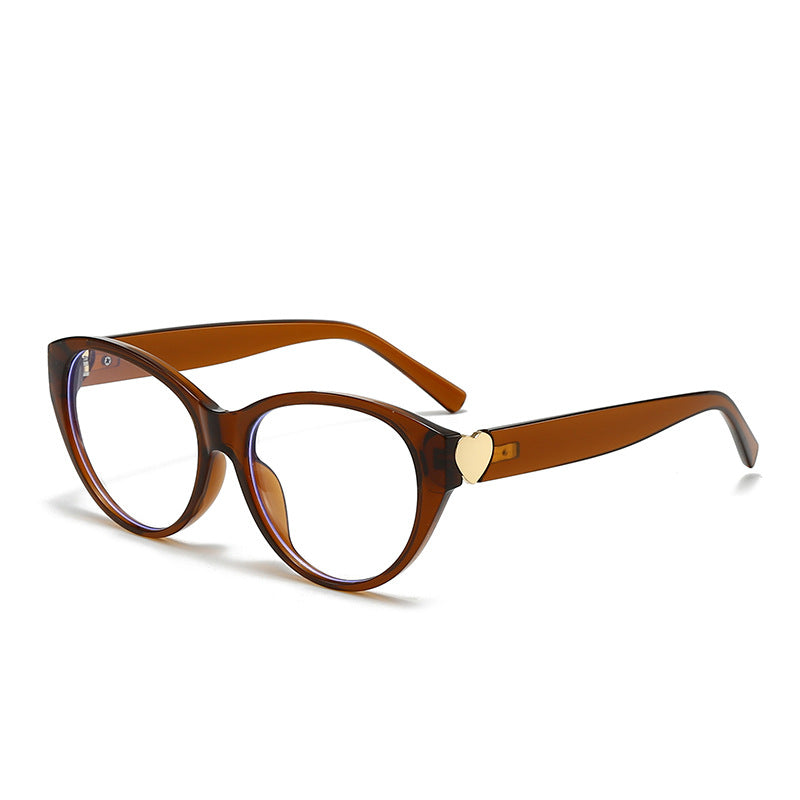 Dame Cat-Eye solbriller med hjerte-motiv Skanto