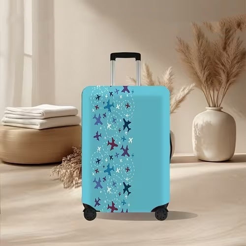Unisex nan elastisk koffertrekk med vulkansk lava-marmordesign, elastisk beskyttelsestrekk for Trolley Skanto
