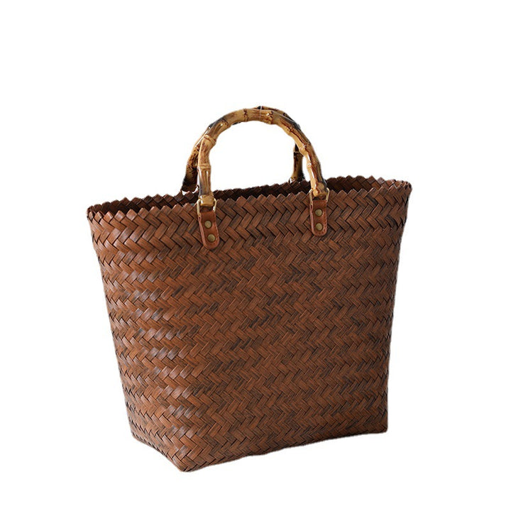 Handmade basket bag with stylish weave pattern Skanto