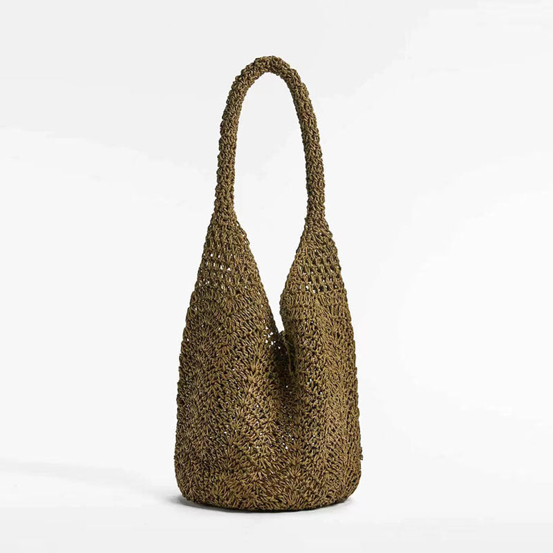 Hand-crocheted tote with deep slit Skanto
