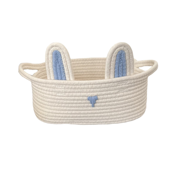 Dame dekorativ oppbevaringskurv med kaninøre-design Skanto