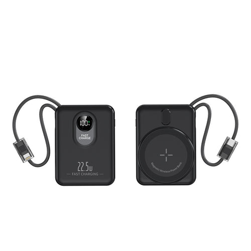 Magnetisk trådløs Powerbank med hurtigladingsfunksjon og digital skjerm Skanto