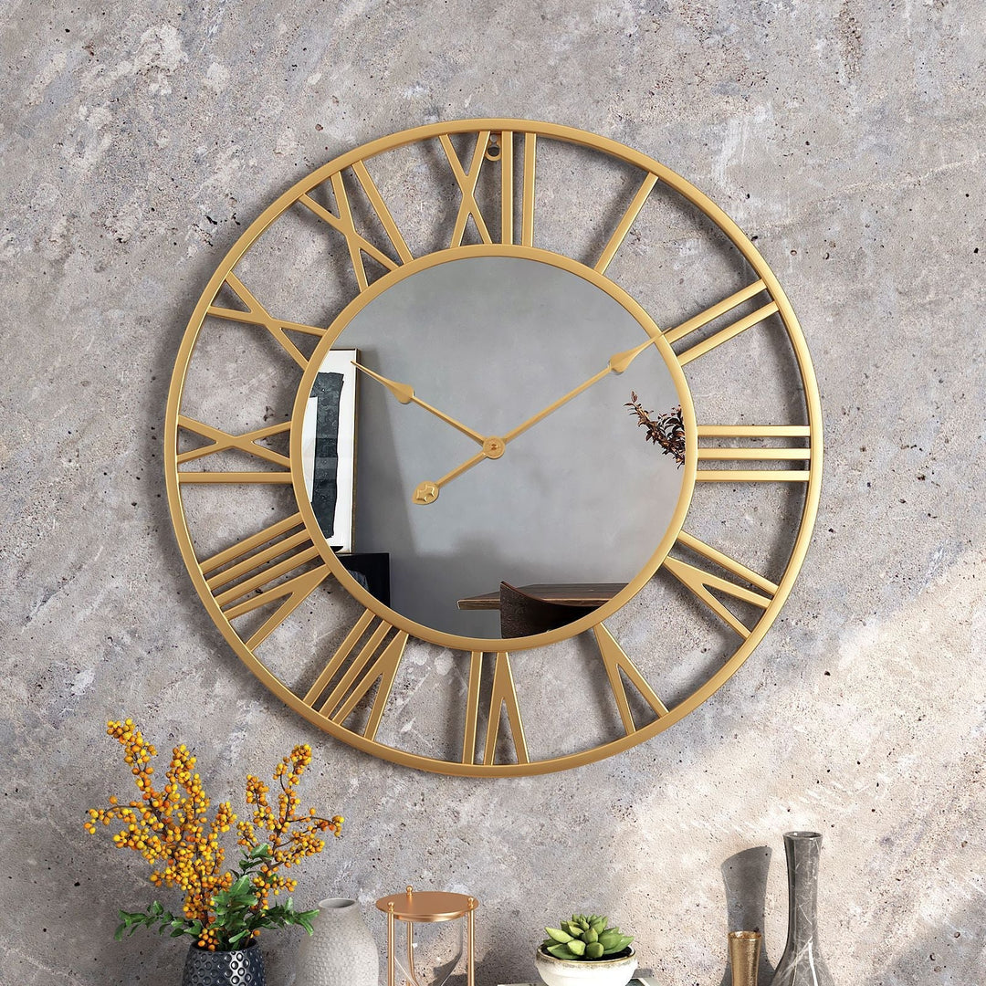 Skanto | Metal Vintage Stor Veggur med Speil 39cm