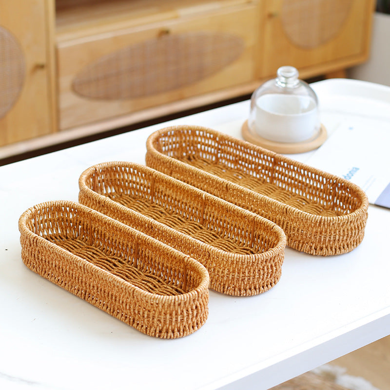 Oval Woven Storage Tray Skanto
