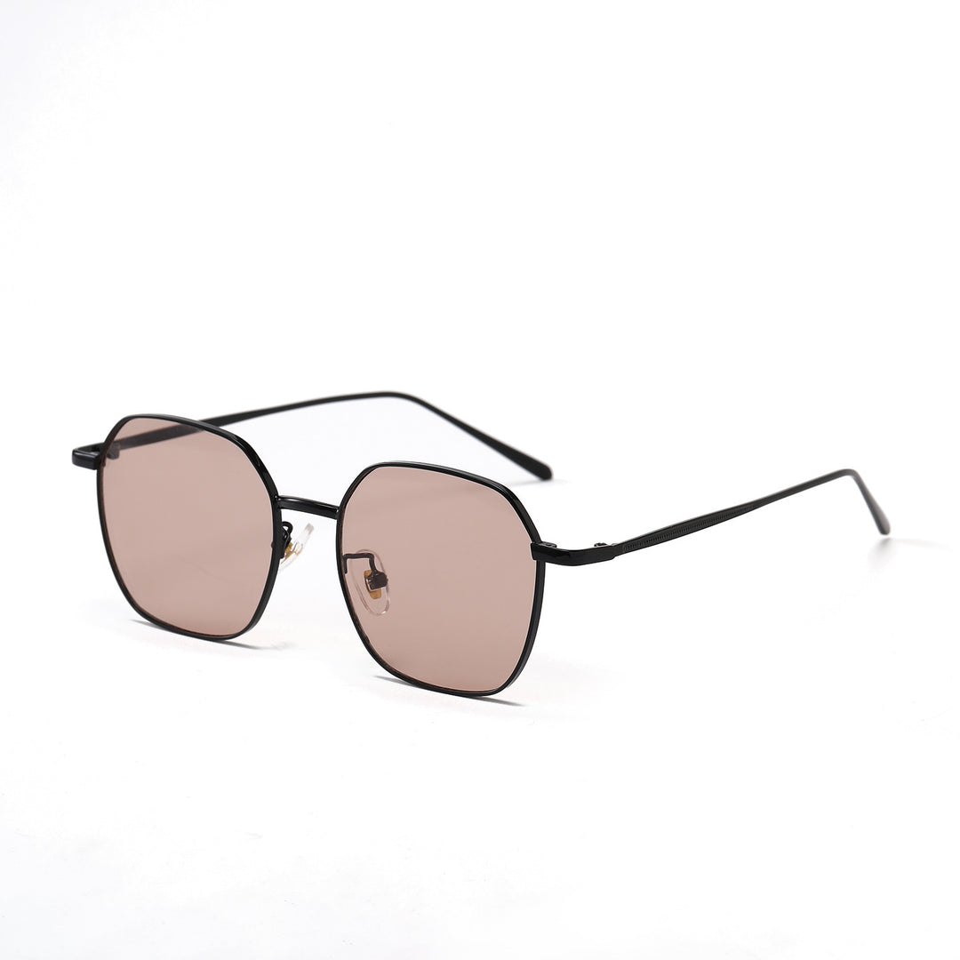 Dame geometrisk solbrille med moderne metallramme Skanto