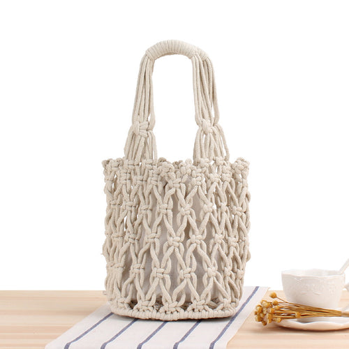 Makramee Trillebag med Moderne Nettverksdesign Skanto
