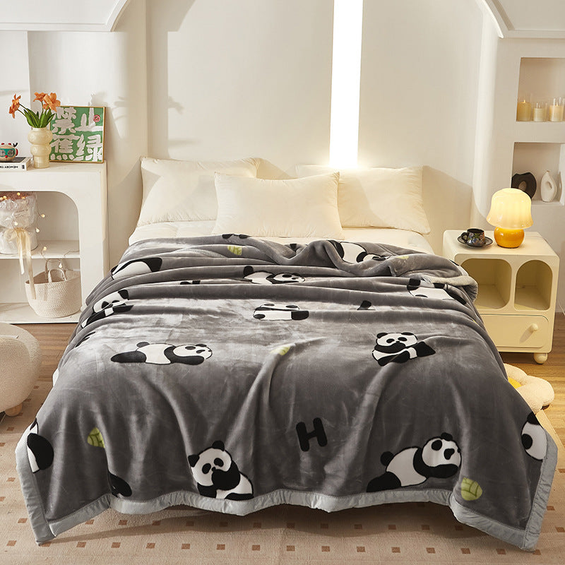 Damer Koselig Fleece-teppe med dyremotiv Skanto