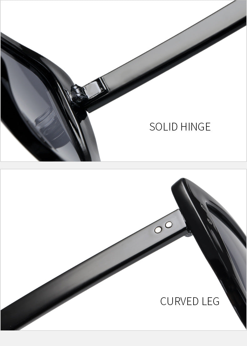 Damer glamorøs oversized solbrille med elegant gjennomsiktig ramme Skanto
