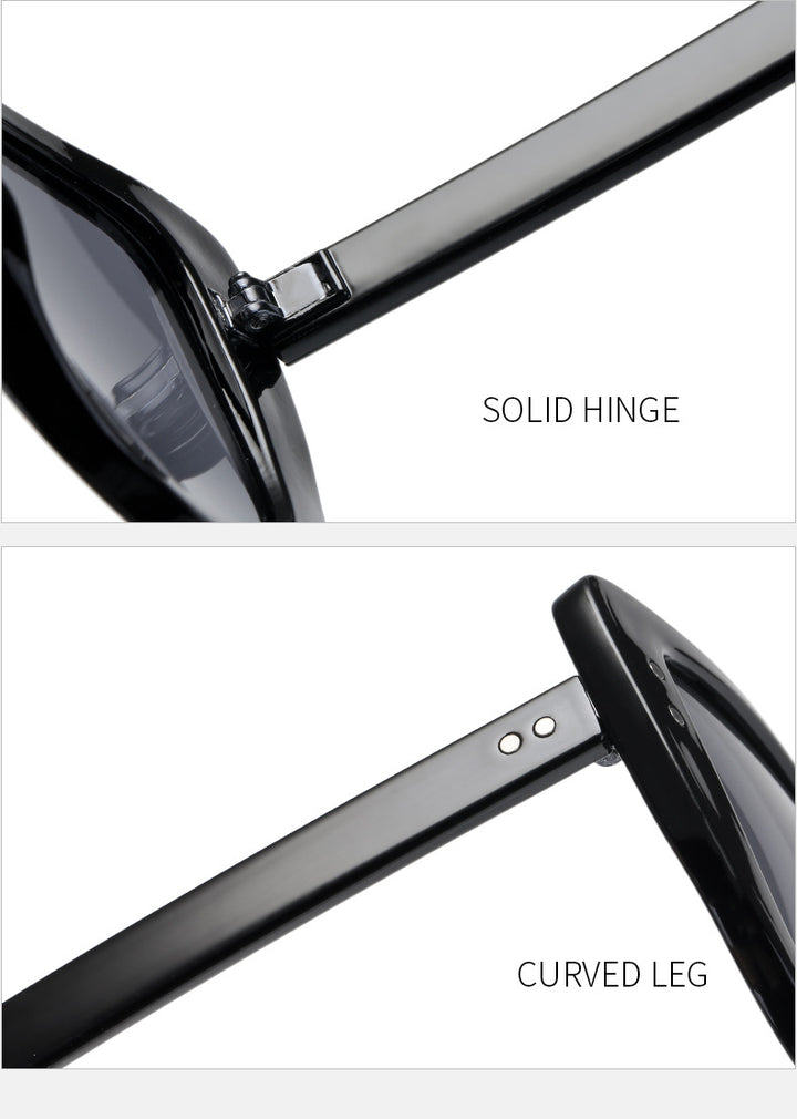 Damer glamorøs oversized solbrille med elegant gjennomsiktig ramme Skanto