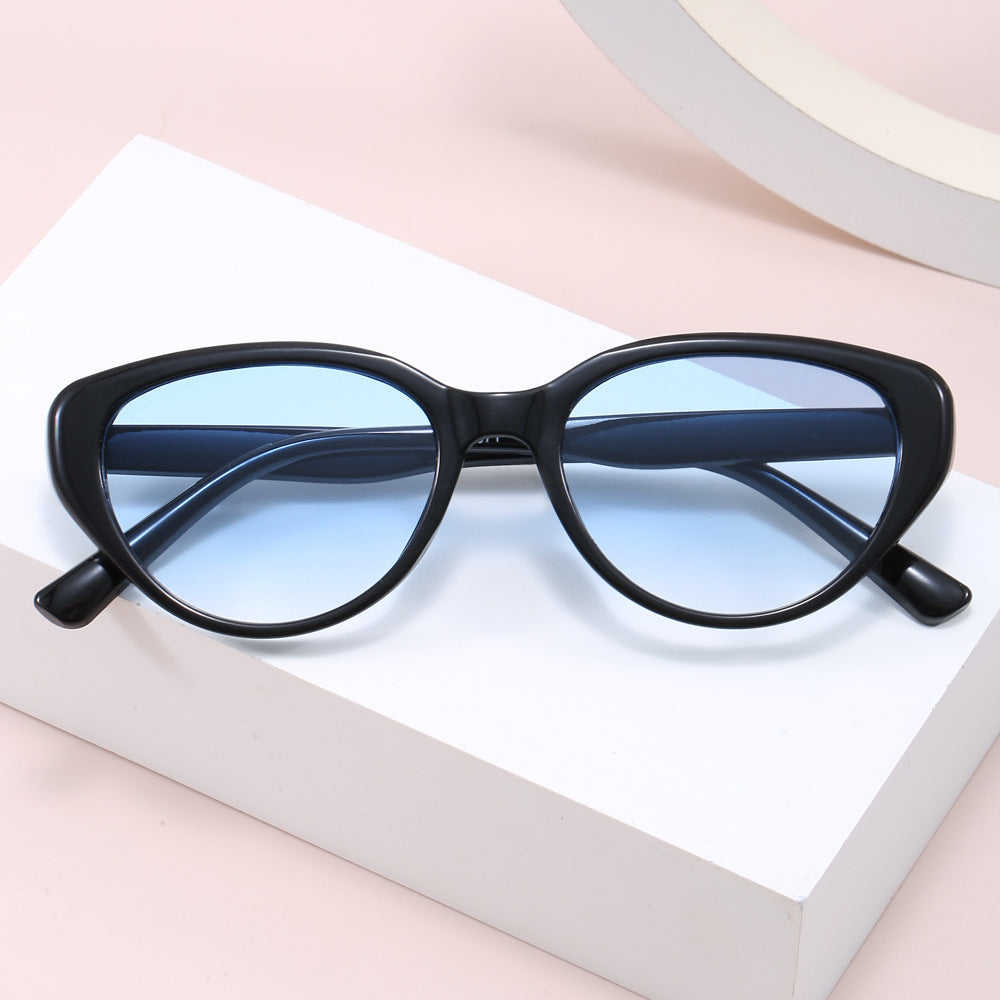 Dame Cat-Eye Solbriller med trendy leopardmønster Skanto