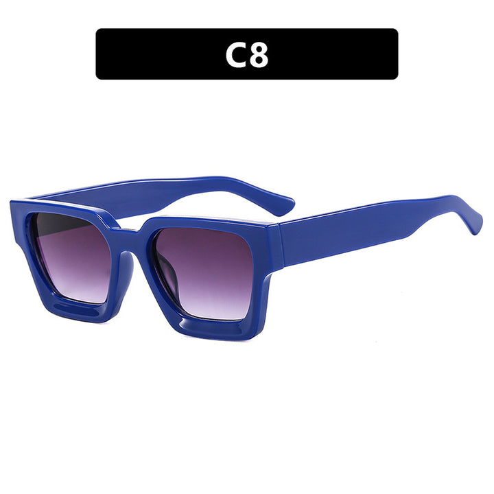 Women's Fashion Square Sunglasses with Robust Frame and Yellow Lenses Skanto