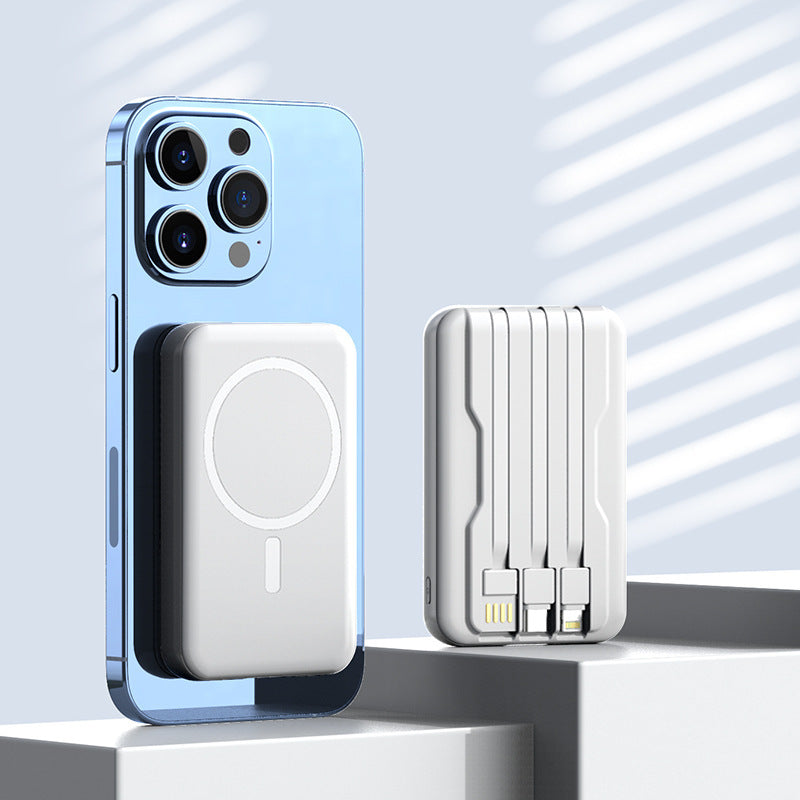 Magnetisk powerbank med hurtigladefunksjon Skanto