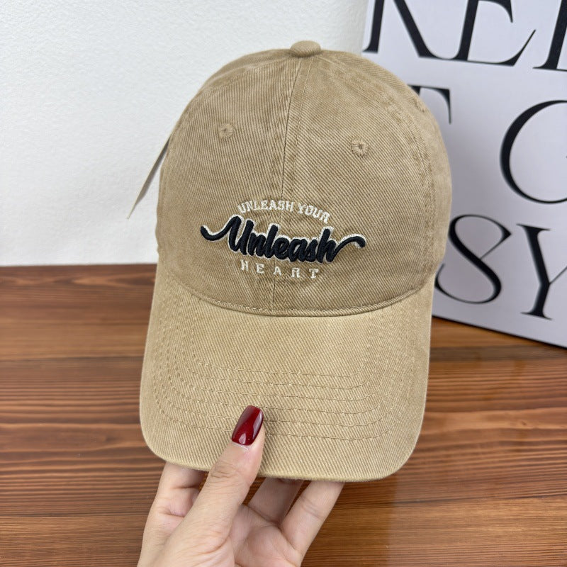 Kvinnens broderte hjerte grafisk baseballcap Skanto