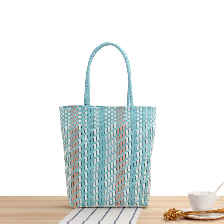 Flettet handlenett med geometrisk design Skanto
