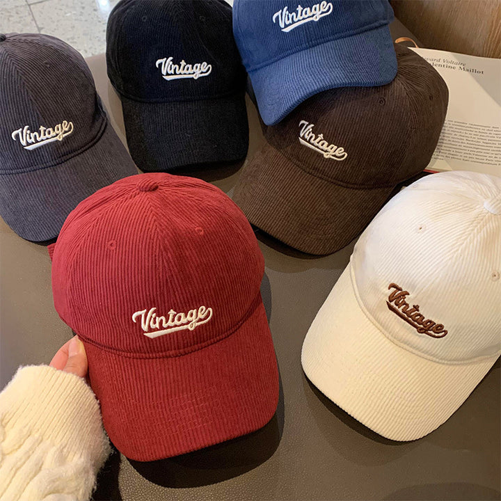 Herre Vintage Cordfløyel Baseball Cap Skanto