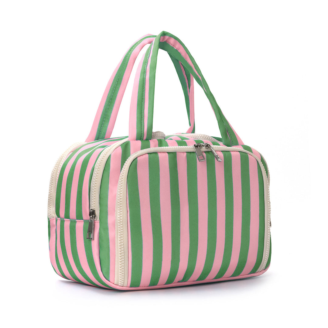 Kosmetikkveske med stilfullt stripesmønster Skanto