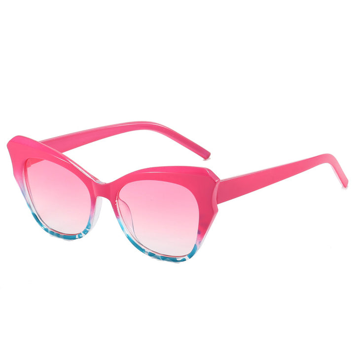 Damen Cat-Eye solbriller med ekstravagant speilingsdesign Skanto
