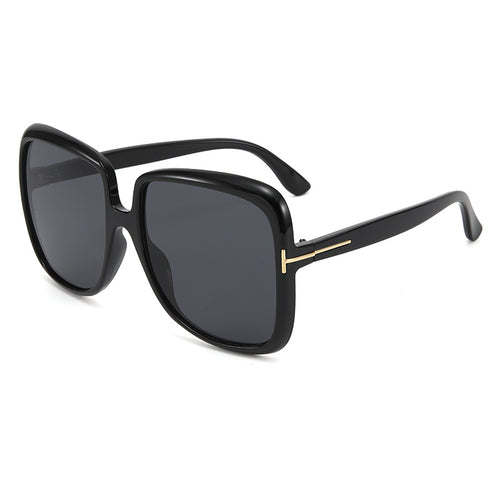 Dame elegant oversized solbrille med filigranramme Skanto
