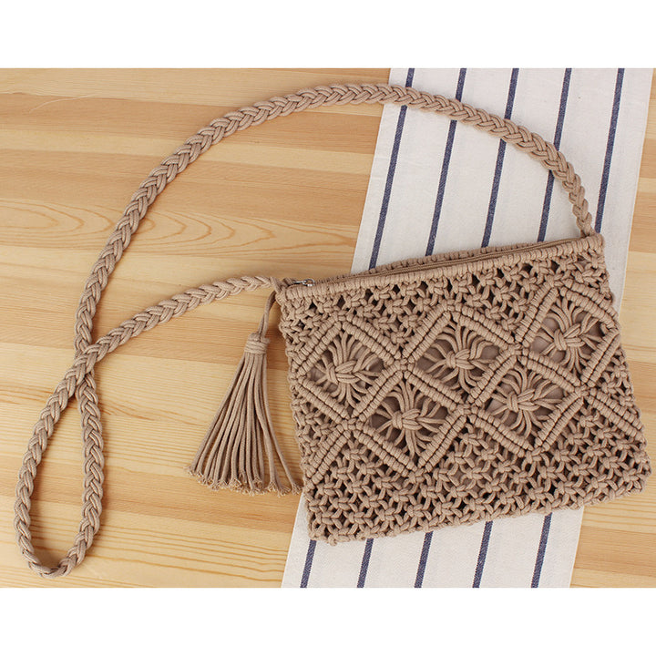 Hand-manipulated macrame shoulder bag Skanto