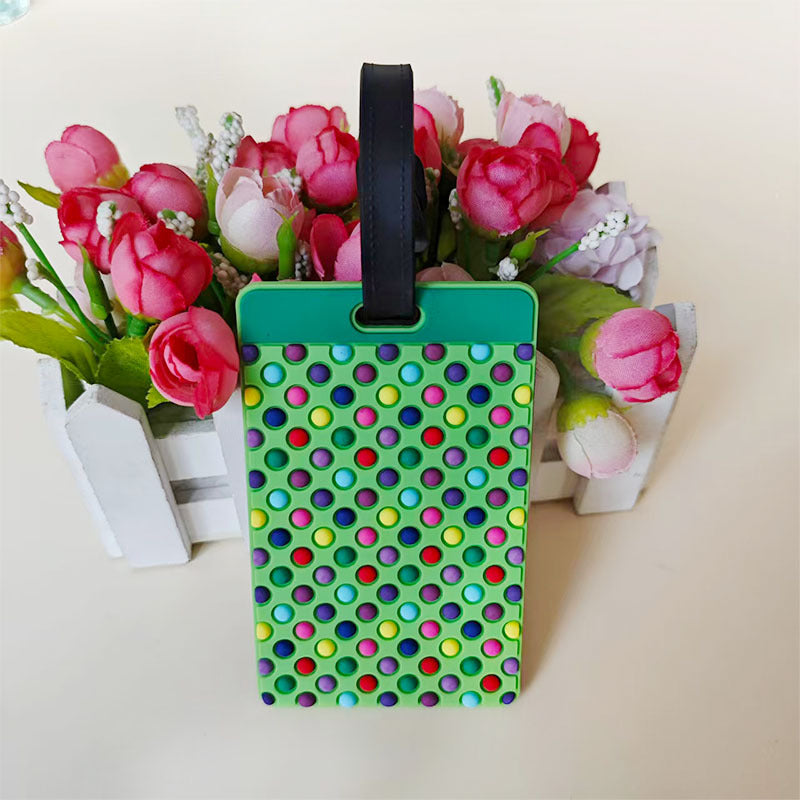 Unisex Bagasjetag med fargerik prikkedesign Skanto
