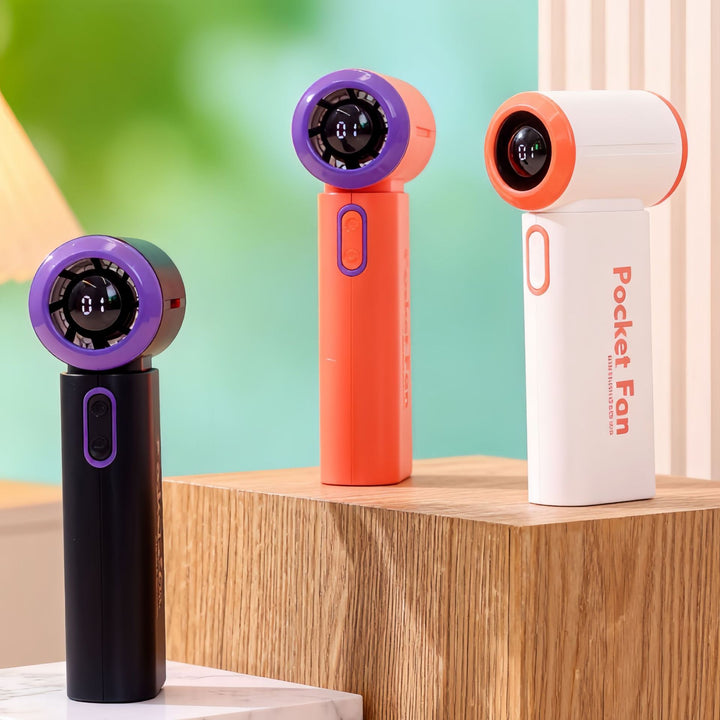 Unisex Bærbar Mini Vifte med LED-skjerm Skanto