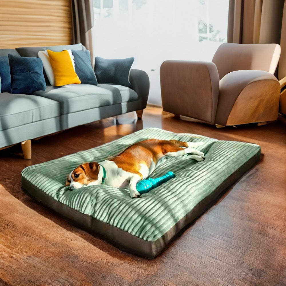 Myk teksturert matte hundeseng