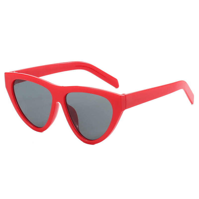 Dame futuristisk Cat-Eye solbrille med høykvalitets plastikkramme Skanto