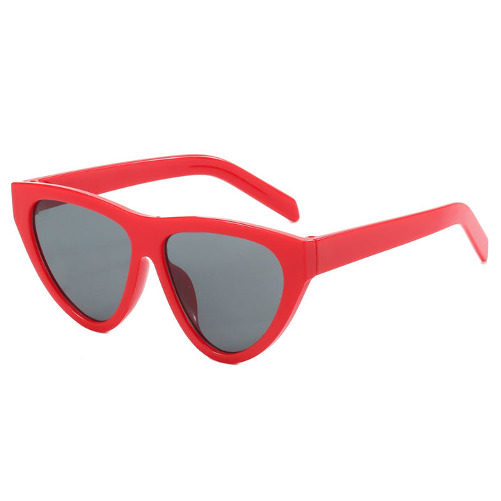 Dame futuristisk Cat-Eye solbrille med høykvalitets plastikkramme Skanto
