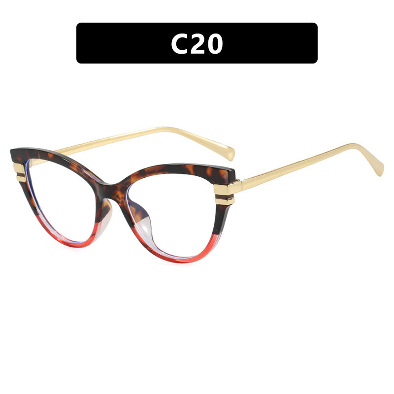 Damer Cat-Eye solbrille med elegante metallakenter Skanto