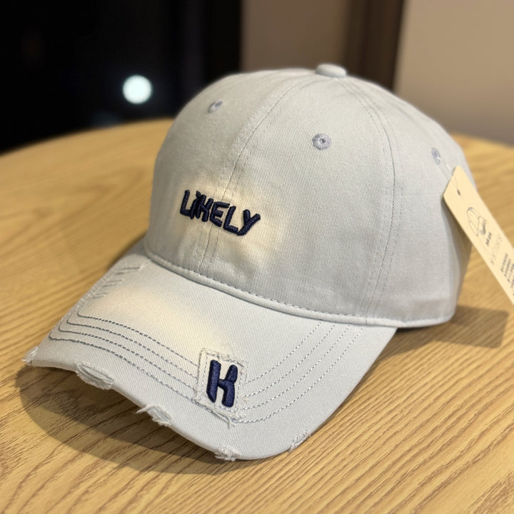 Kvinne Slitt Brodert Baseball Caps Skanto