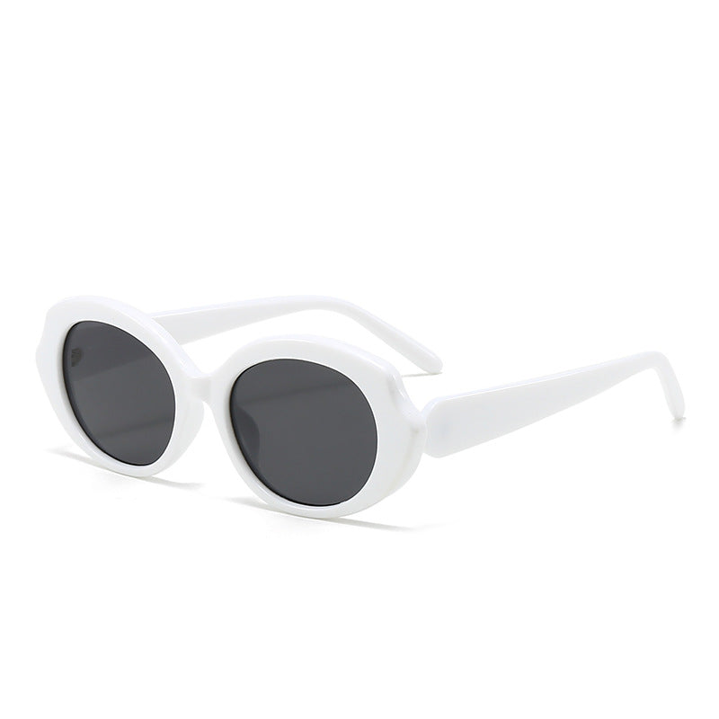 Dame moderne runde designer-solbriller Skanto