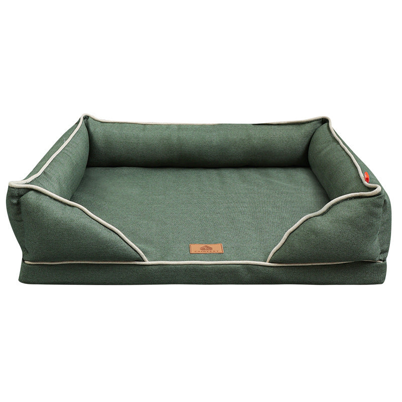 Hevet ortopedisk sofa hundeseng