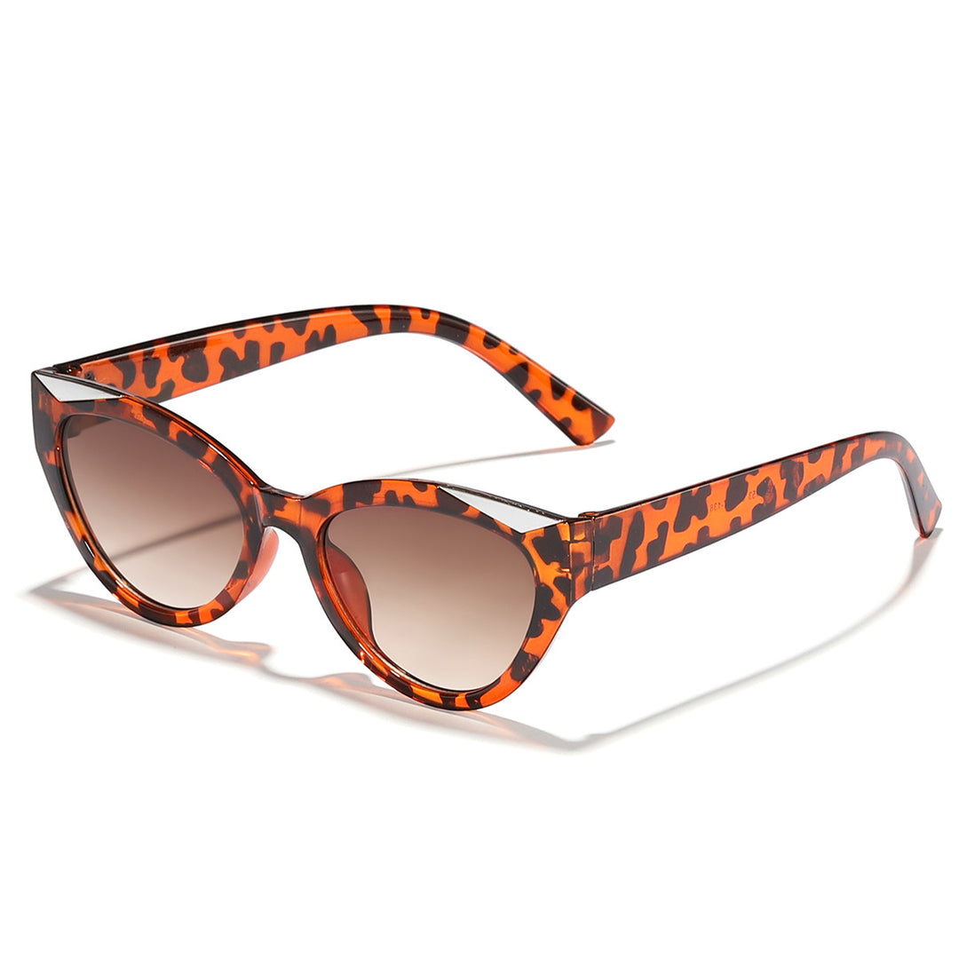 Dame moter Cat-Eye solbrille med glitrende detaljer Skanto
