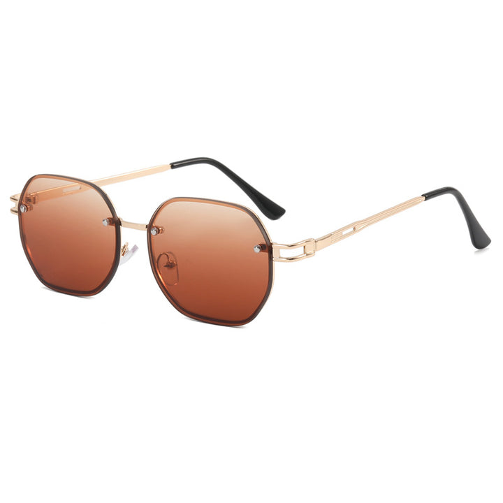 Dame Designer-solbrille i moderne åttekant-design Skanto
