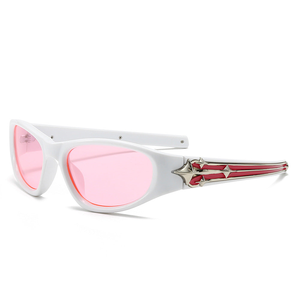 Dame Sporty solbrille i moderne design med stilfull metallramme Skanto
