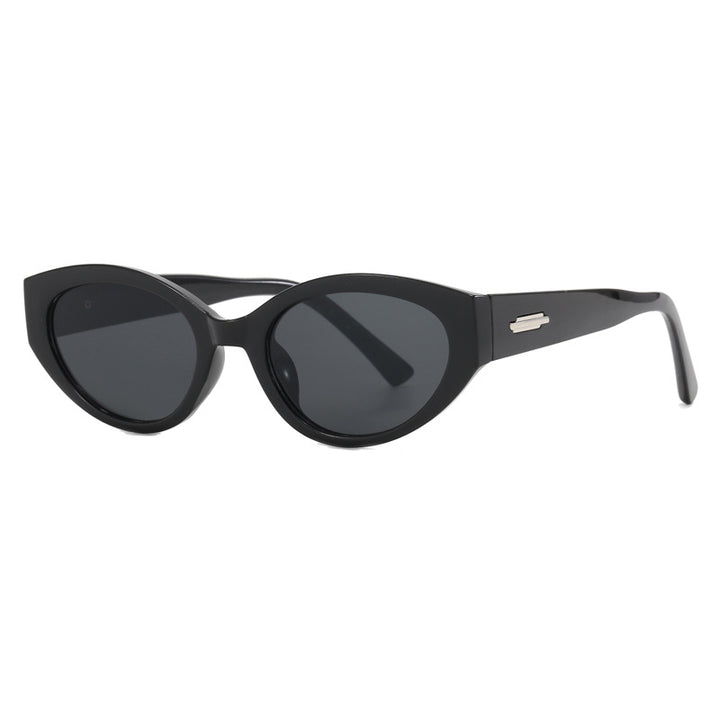 Dame Cat-Eye solbriller med elegant plastinnramming Skanto