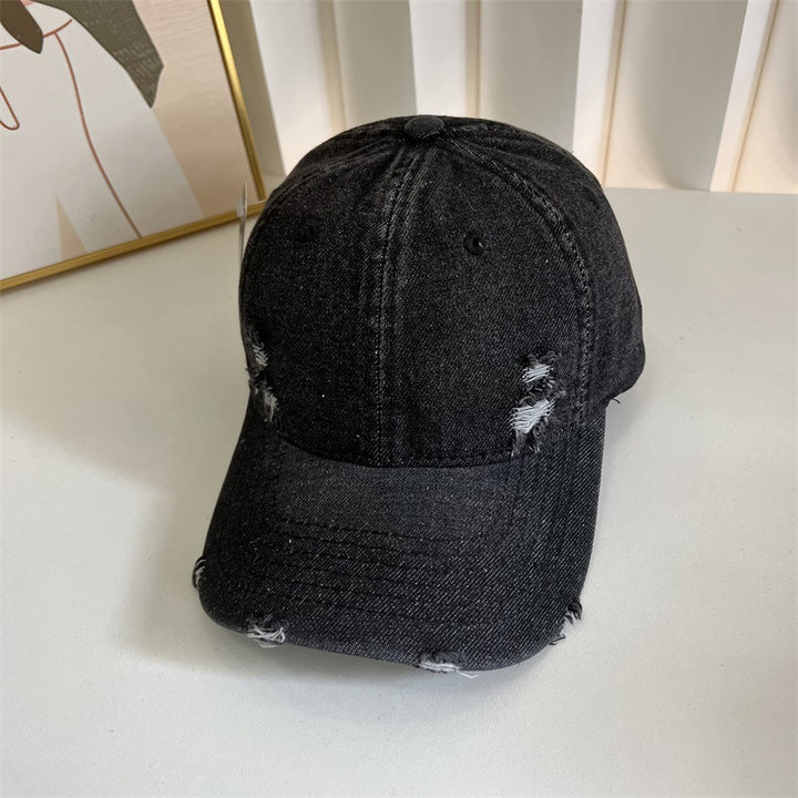 Kvinne Slitt Denim Baseball Cap Skanto 1784083631
