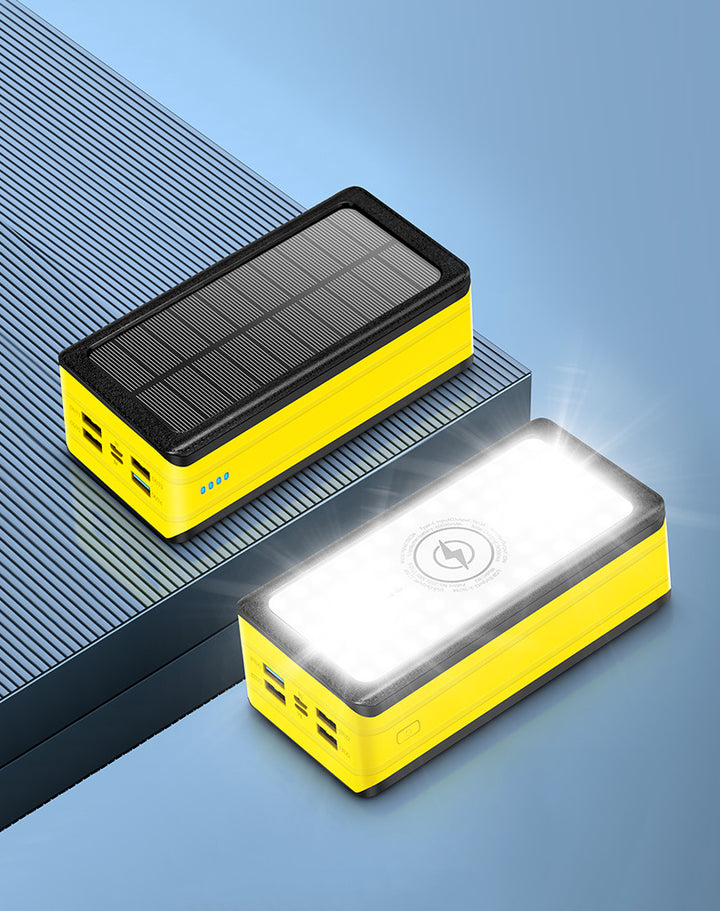 Solar Powerbank med LED-lampe Skanto