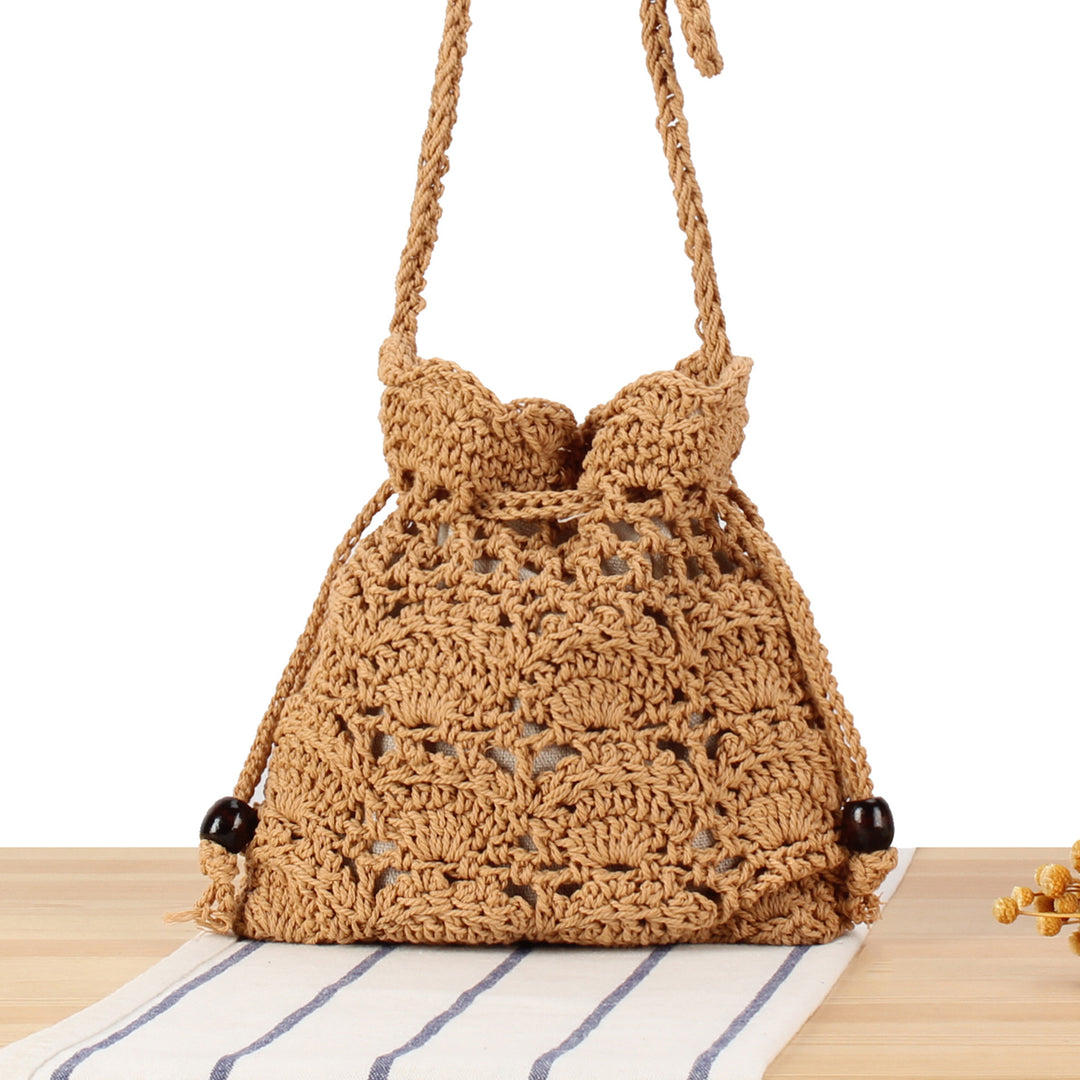 Hand-knotted tote bag with playful pattern Skanto