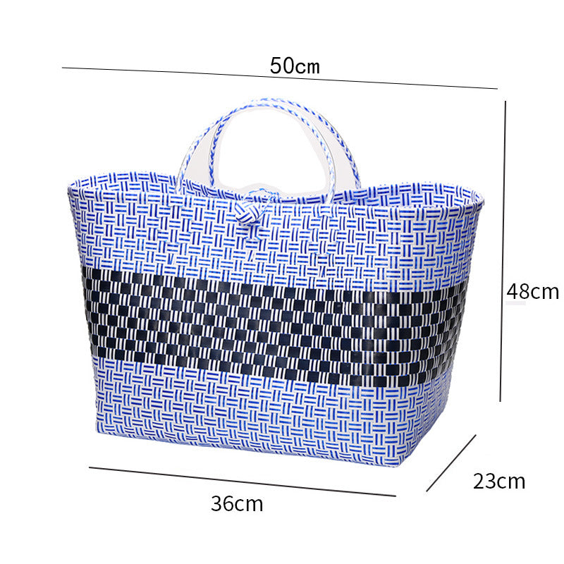 Stor kapasitet vevd handlebag Skanto