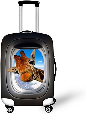 Unisex nan elastisk koffertrekk med hest- og solblomstmotiv, dehbar stretchbeskyttelse for hardplast- trolley med glidelås Skanto