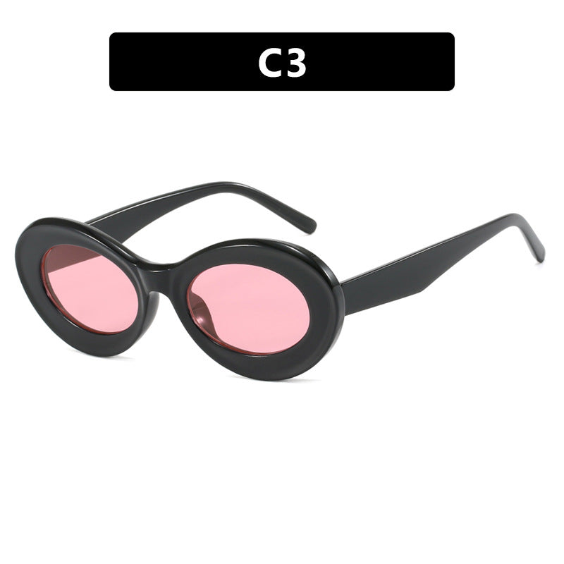 Women's oval sunglasses with modern lenses Skanto